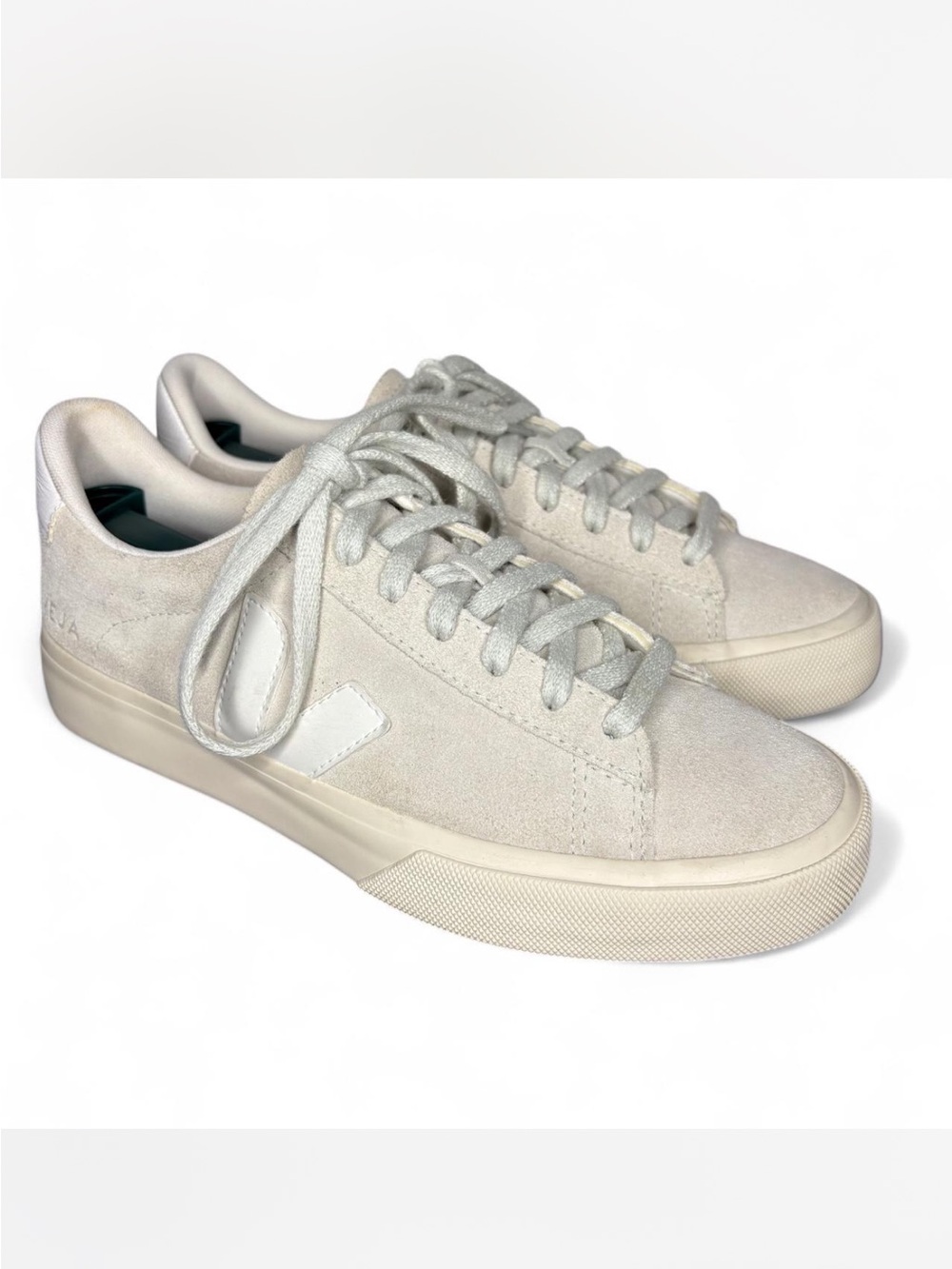 Veja Campo Suede Sneakers Women's 8 Beige/Natural White Lace Up